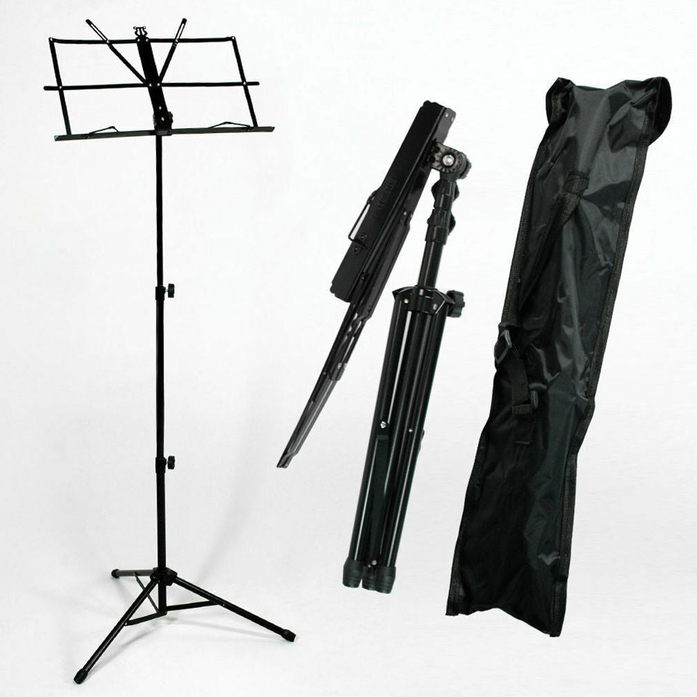 Hamilton Folding Music Stand Black 2 Section With Bag