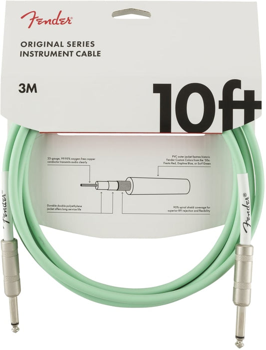 10 ft Instrument Cable Surf Green Fender
