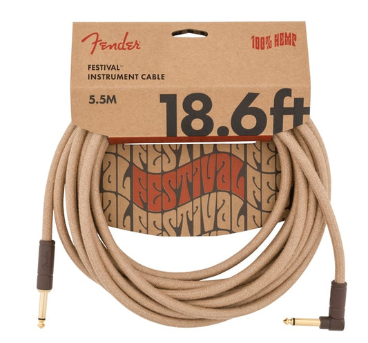 18.6 ft Instrument Cable Hemp Right Angle Fender