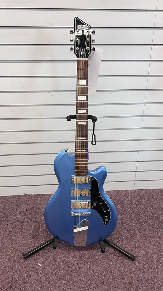 Supro Hampton Guitar (Metallic Blue) w/gig bag