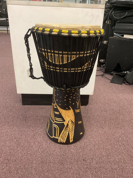 10" Djembe Black /Black Rope