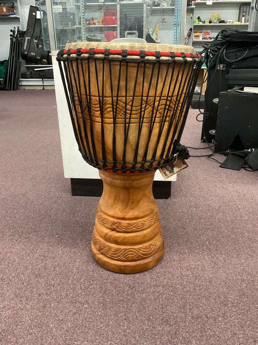 14" Djembe Wood / Black Rope